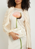 Simone Rocha Poppy Floral-print Satin Gown Cream