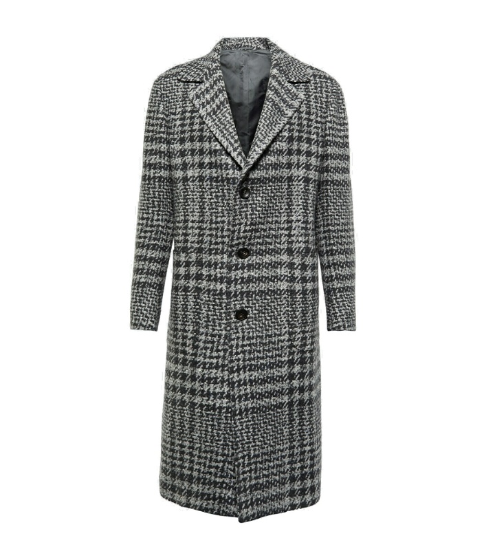 Photo: Kiton - Checked wool-blend overcoat