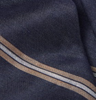 Brunello Cucinelli - 7.5cm Striped Linen and Silk-Blend Tie - Gray