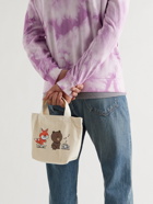 Maison Kitsuné - Line Friends Logo-Print Cotton-Canvas Tote Bag