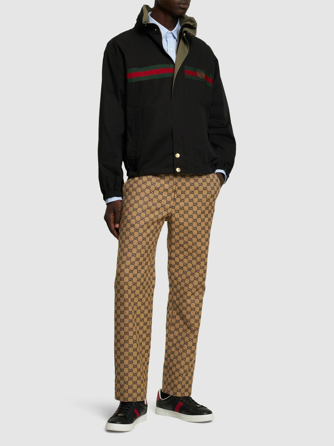 GUCCI - Logo Reversible Cotton & Nylon Jacket Gucci