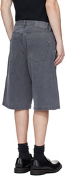 mfpen Gray Star Rivet Denim Shorts