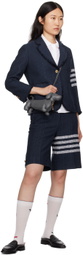 Thom Browne Navy 4-Bar Shorts