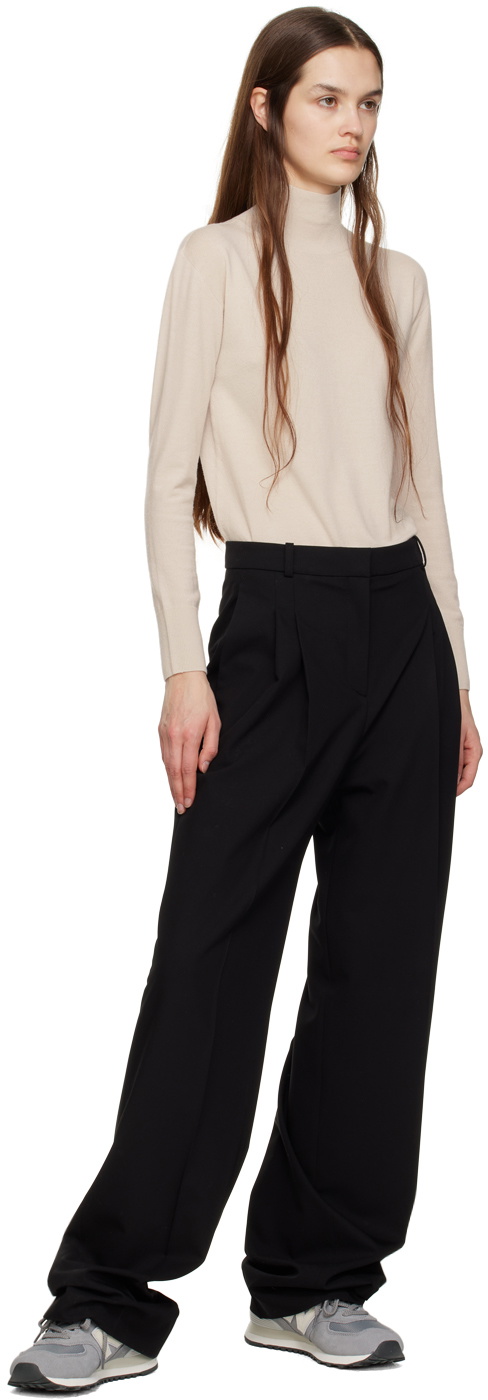 Hugo Black Pleated Trousers