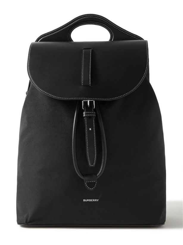 Photo: BURBERRY - Leather and Nylon Backpack