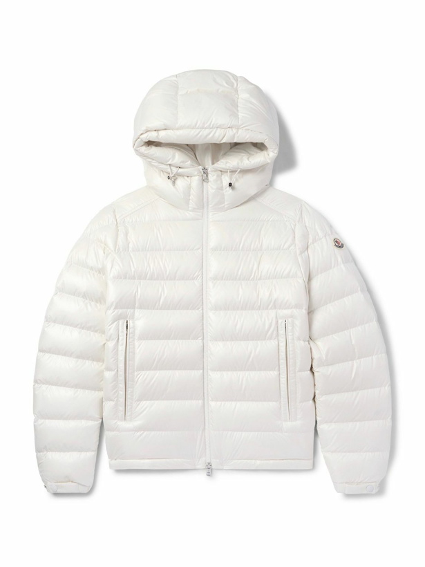 Photo: Moncler - Besines Slim-Fit Quilted Shell Hooded Down Jacket - White