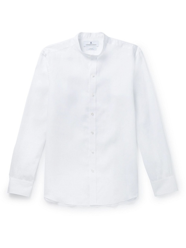 Photo: TURNBULL & ASSER - Grandad-Collar Linen Shirt - White