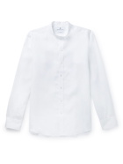 TURNBULL & ASSER - Grandad-Collar Linen Shirt - White