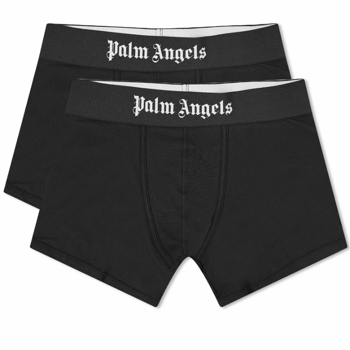 Photo: Palm Angels Men's Logo Trunk - 2 Pack in Black