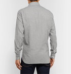 Loro Piana - Slim-Fit Prince Of Wales Checked Brushed-Cotton Shirt - Gray