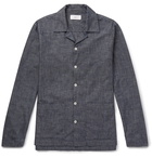 Mr P. - Camp-Collar Washed Cotton-Chambray Shirt - Men - Gray