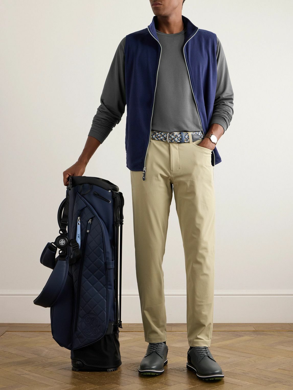 Peter Millar - Beaumont Performance Ribbed Stretch-Jersey Golf Sweatshirt - Gray