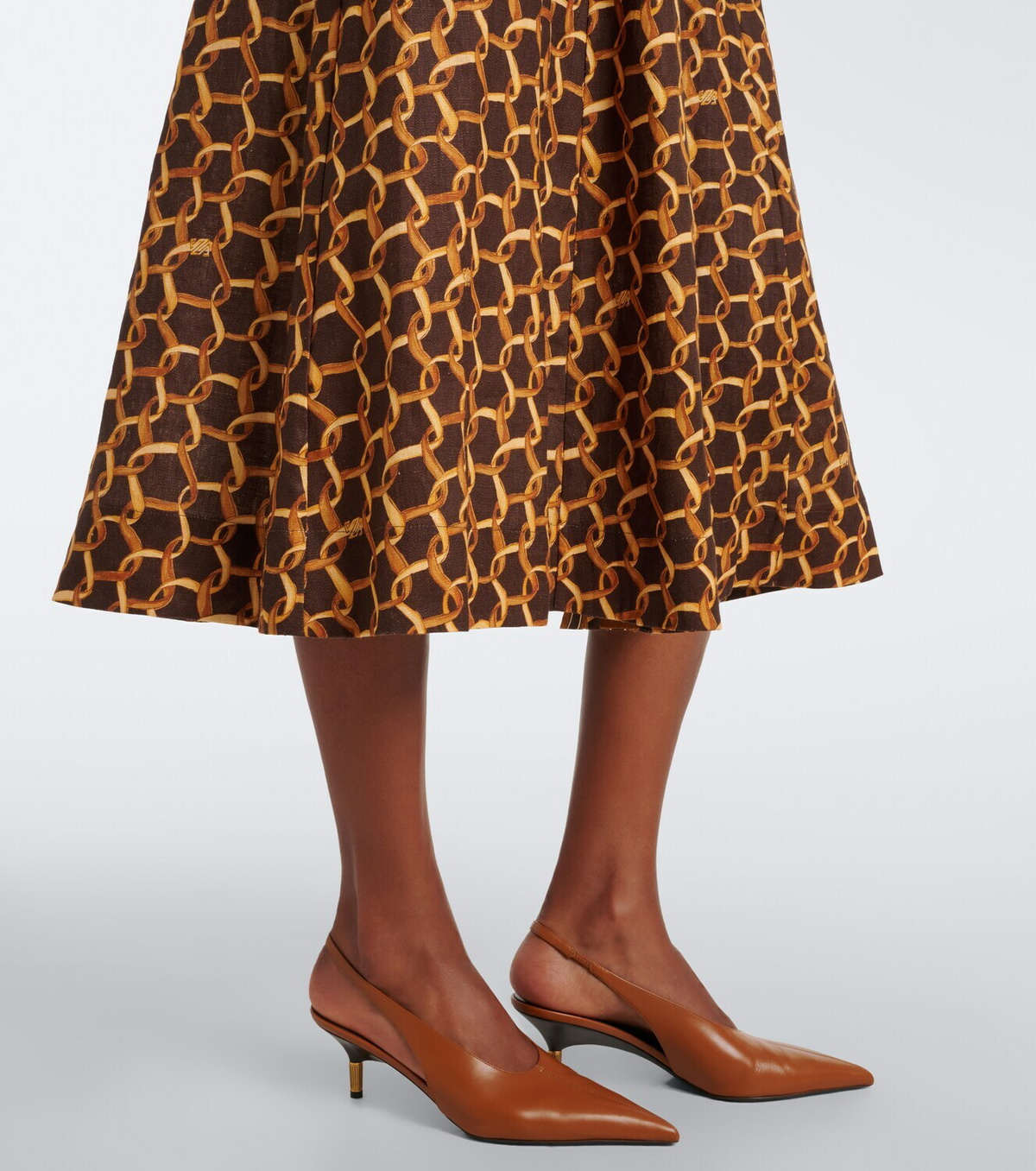 Zimmermann Belted printed linen shirt dress