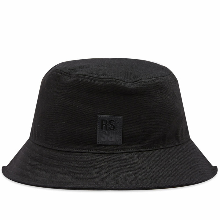 Photo: Raf Simons Men's Leather Patch Bucket Hat in Black