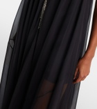 David Koma Embellished chiffon gown