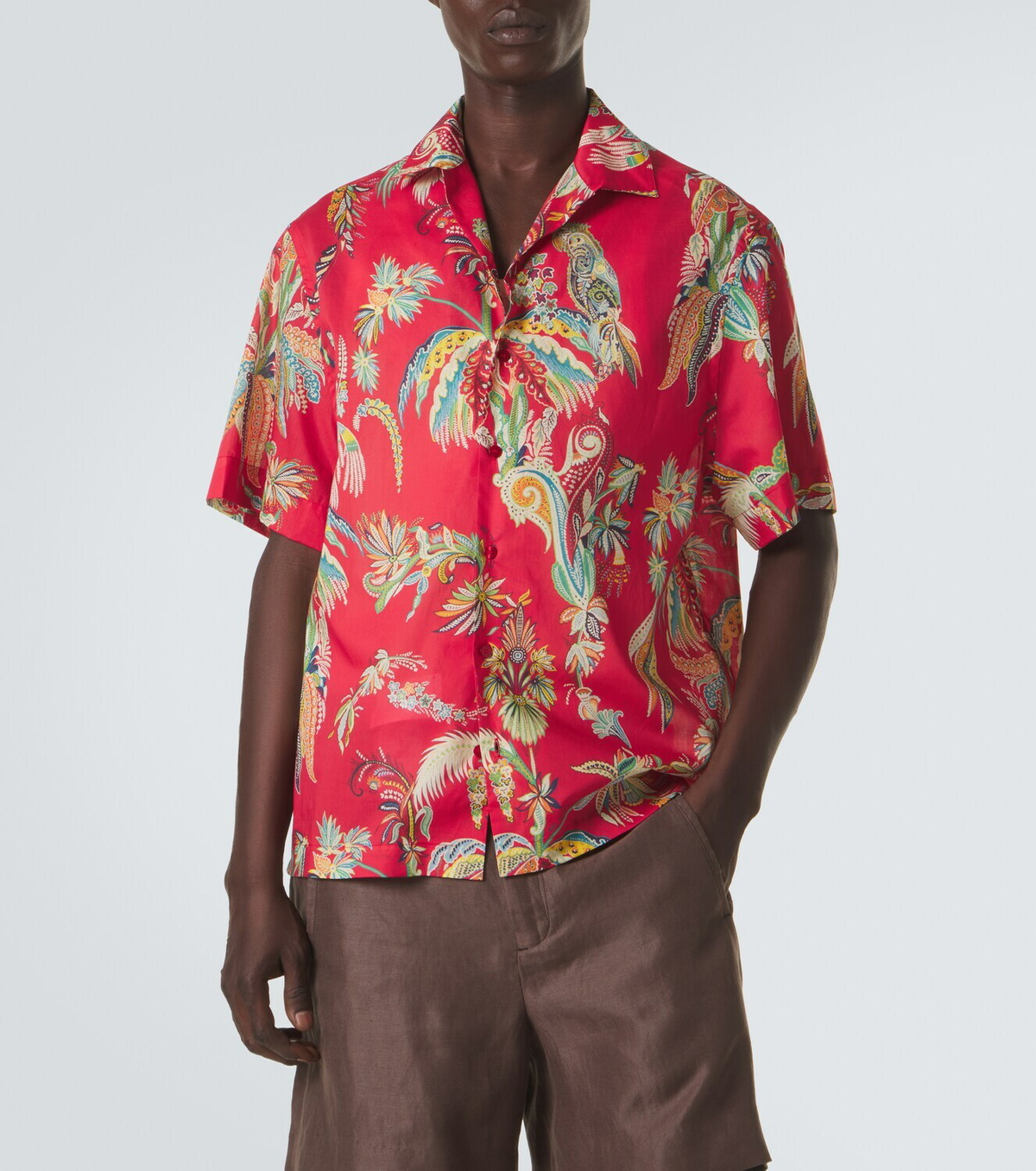 Etro Paisley cotton bowling shirt