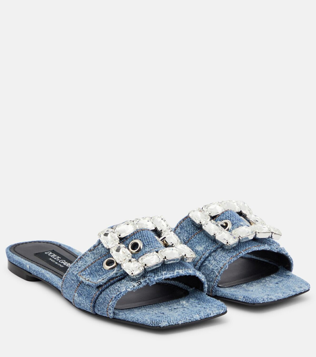 Dolce&Gabbana Denim DG-Heel Mule Sandals