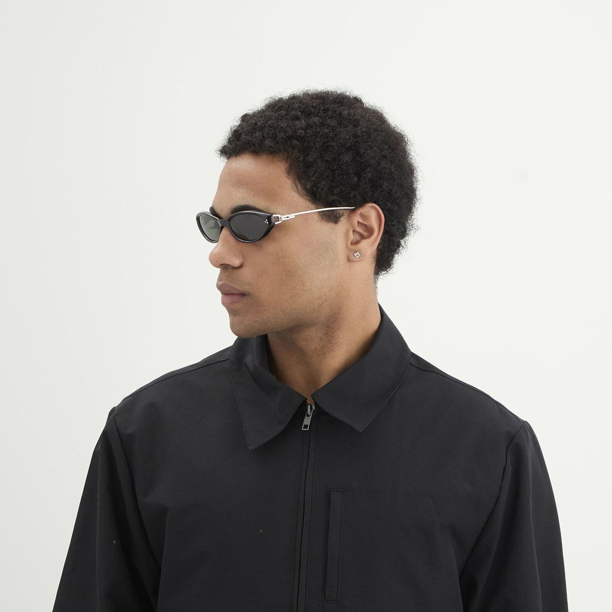 Gentle Monster Crepe Sunglasses in Black/Black 