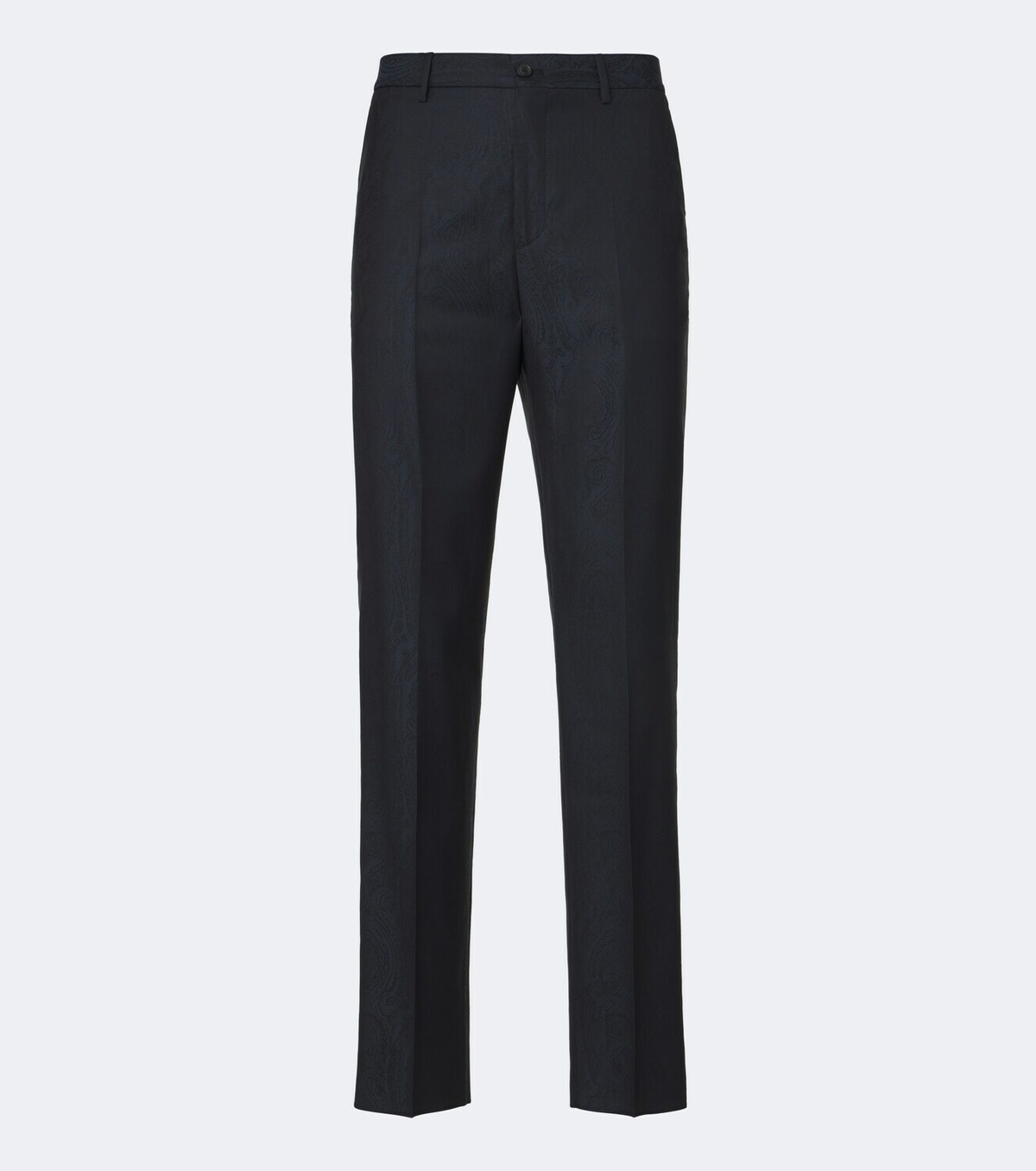 Etro Jacquard virgin wool straight pants