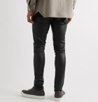 Rick Owens - Tyrone Skinny-Fit Stretch Leather and Cotton-Blend Trousers - Black