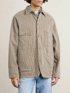 KAPITAL - Pinstriped Cotton-Blend Twill Jacket - Gray