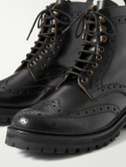 Grenson - Fred Leather Brogue Boots - Black