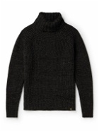 Belstaff - Marine Ribbed Wool and Alpaca-Blend Rollneck Sweater - Black