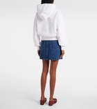 Gucci GG embroidered cotton jersey hoodie