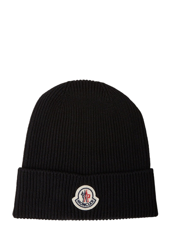Photo: Moncler Logo Motif Beanie Hat