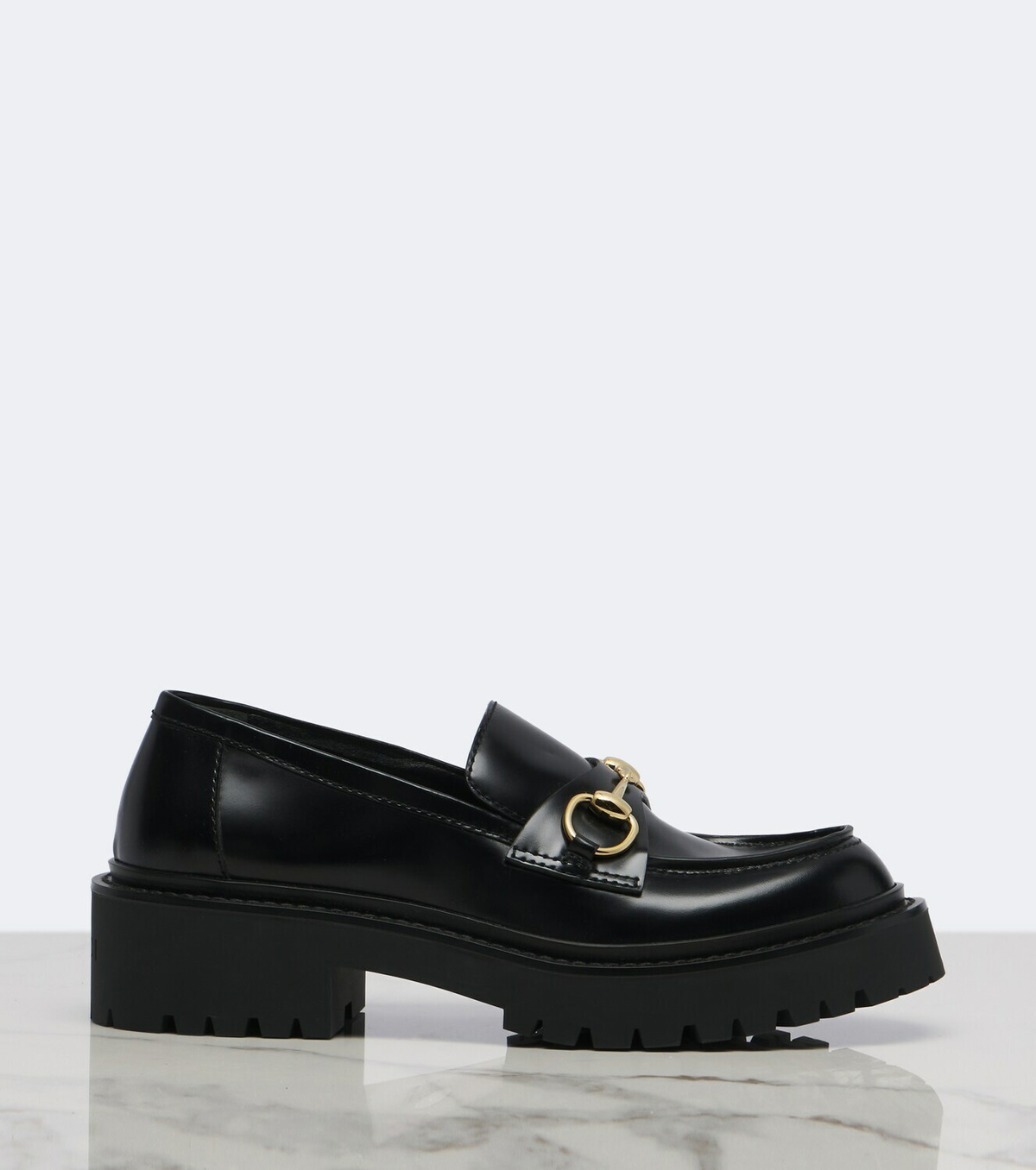 Gucci Rhody Horsebit leather platform loafers