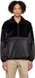 Junya Watanabe Black Paneled Faux-Fur Jacket