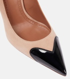 Alaïa Coeur suede pumps