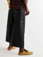 LOEWE - Paula's Ibiza Wide-Leg Belted Linen and Cotton-Blend Trousers - Black