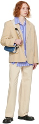 JACQUEMUS Blue Les Sculptures 'La chemise Cuadro' Shirt