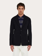 Ferragamo Mens Single breasted jersey blazer in Black