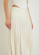 Alaïa Textured Knit Midi Skirt White