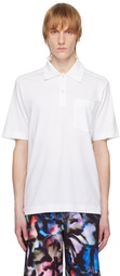 Dries Van Noten White Pocket Polo