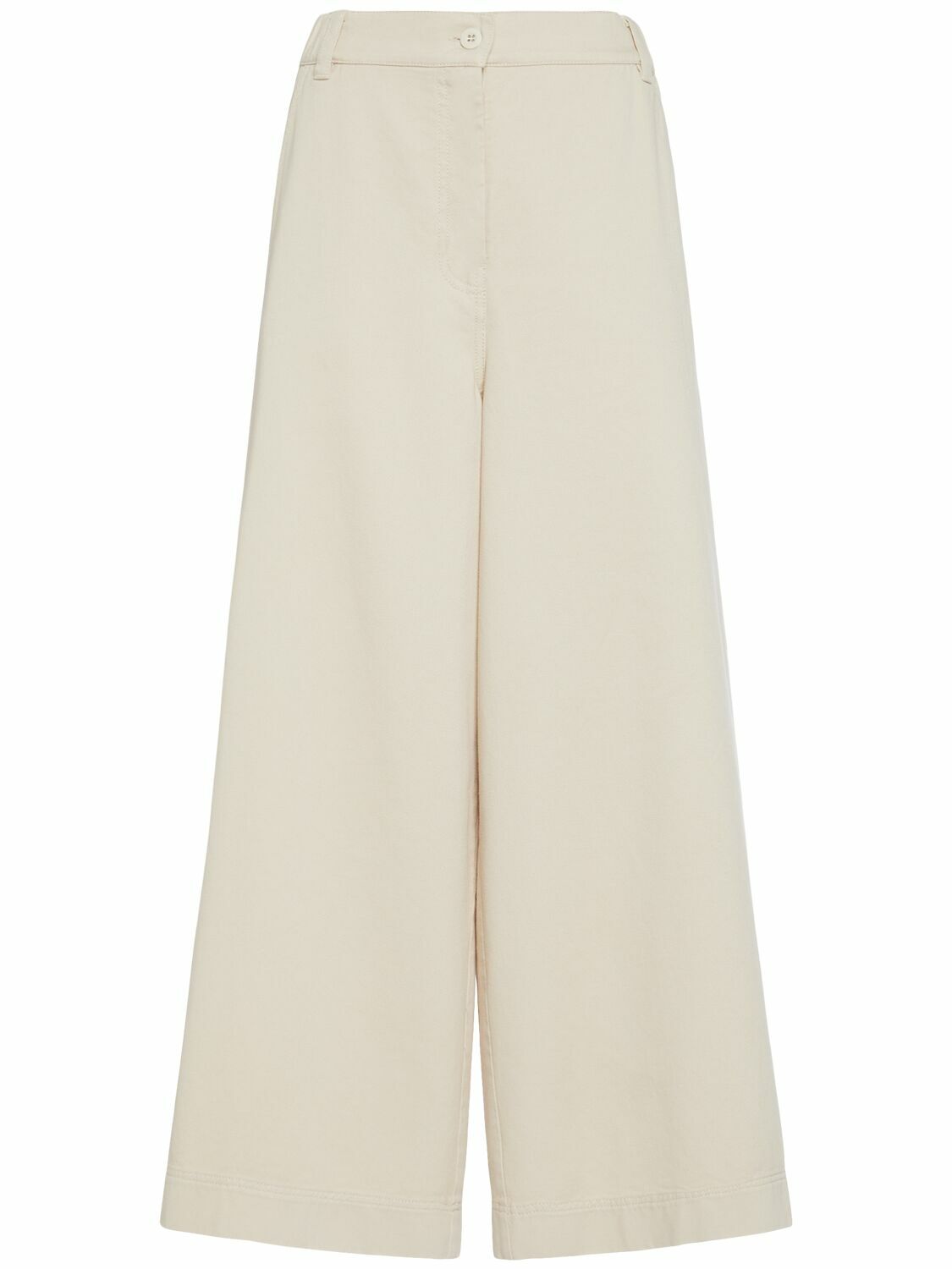 WEEKEND MAX MARA Disco Cotton Drill Wide Pants Weekend Max Mara