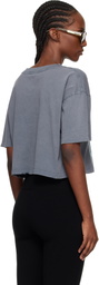 ANINE BING Gray Johnny Cropped T-shirt
