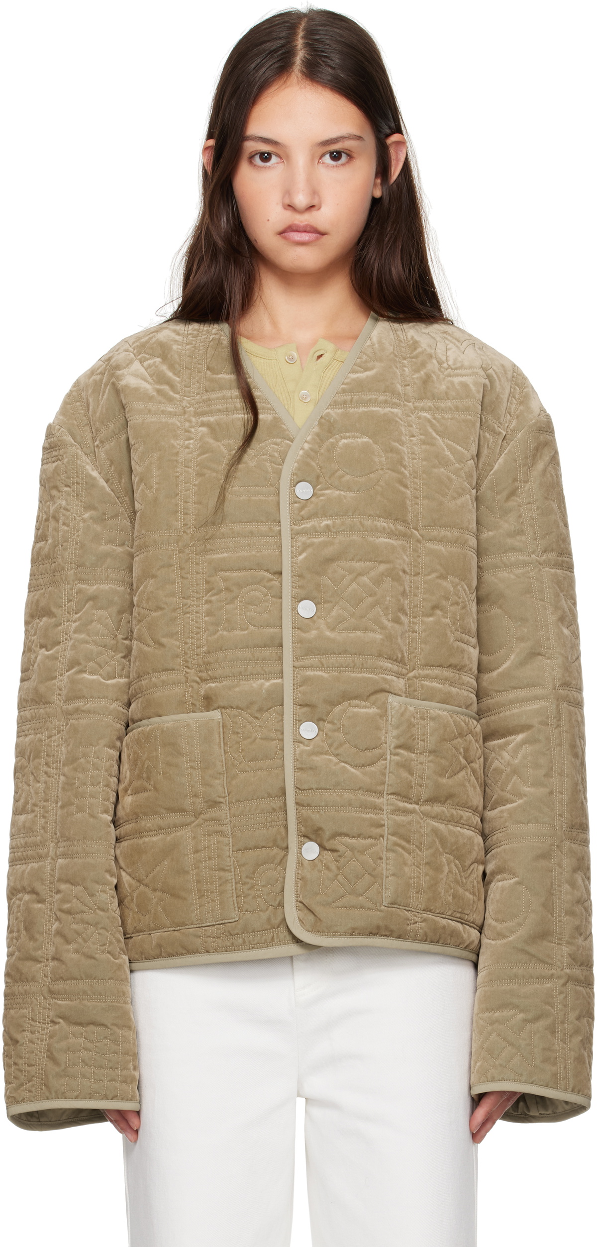 Nanushka Tan Adara Jacket
