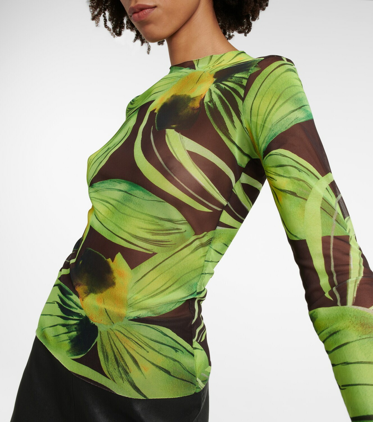 Louisa Ballou - Printed mesh top