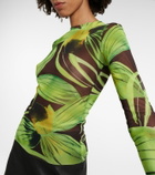 Louisa Ballou - Printed mesh top