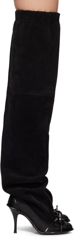 Photo: ALL-IN Black Double Thigh High Tall Boots
