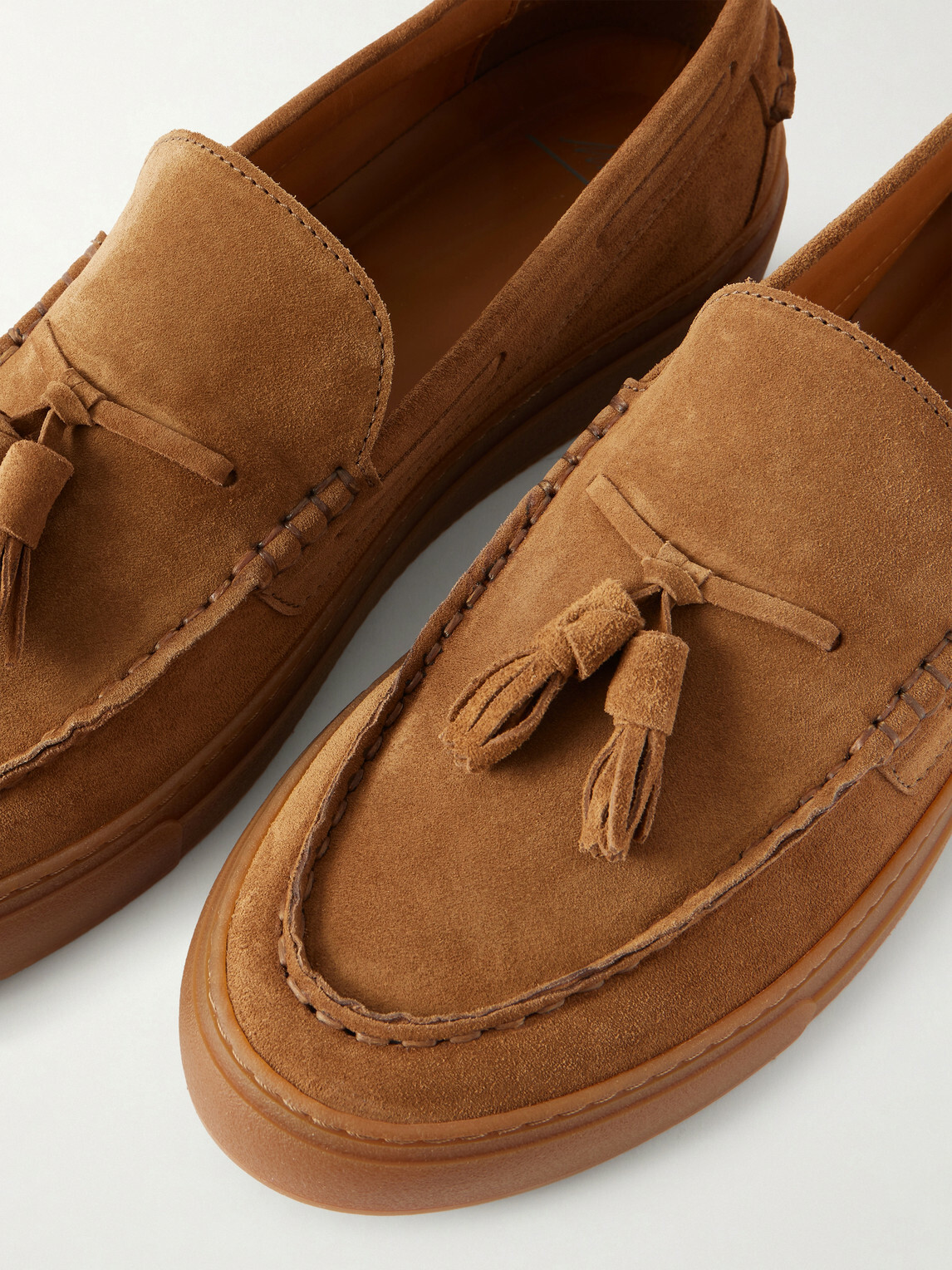 Mr P. - Tasselled Suede Boat Shoes - Brown