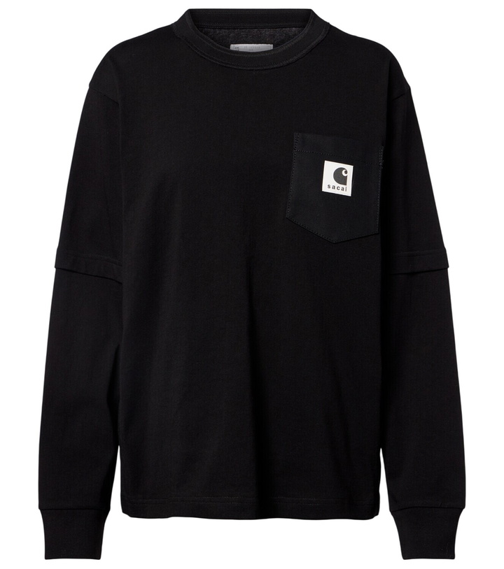Photo: Sacai x Carhartt cotton jersey sweatshirt