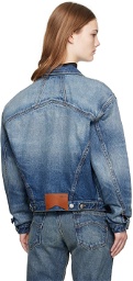 Rhude SSENSE Exclusive Blue Denim Jacket