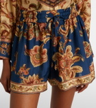 Zimmermann Aster printed silk shorts