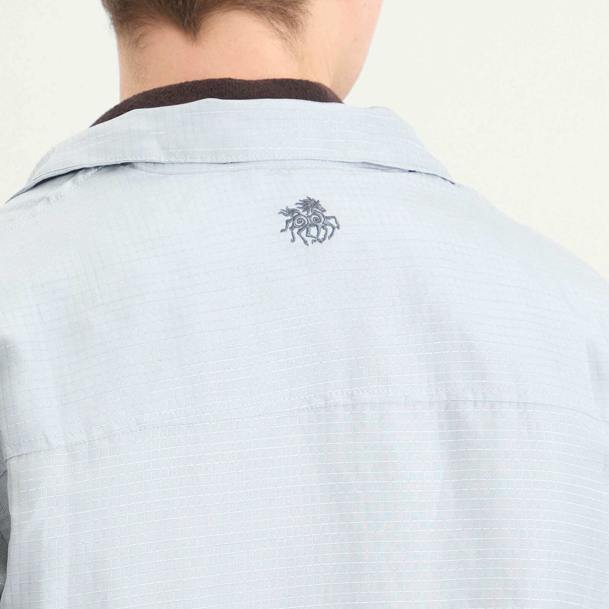 Ranra Men's Reach Silk Linen Ripstop Jacket in High Rise RANRA