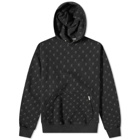 Represent Men's Intarsia Initial Hoody in Off Black