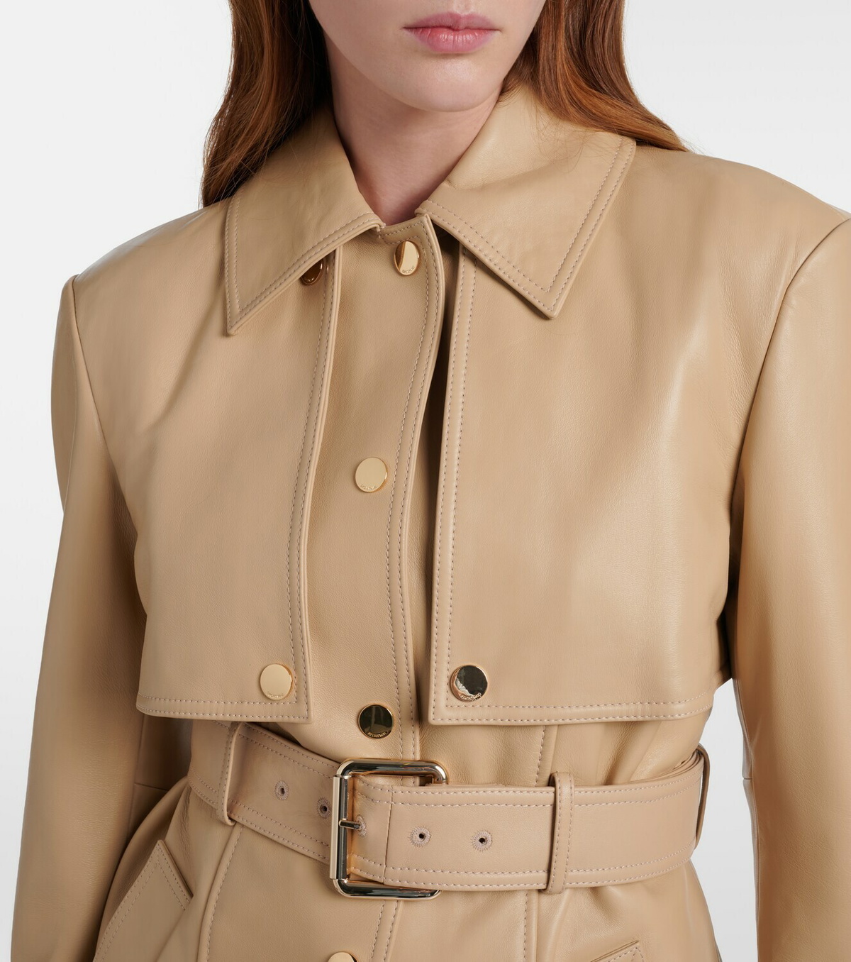 Sportmax Stenzone convertible leather jacket